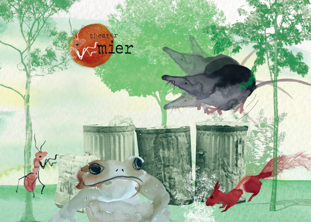 Affiche Theater Mier in de zomer - Boswild